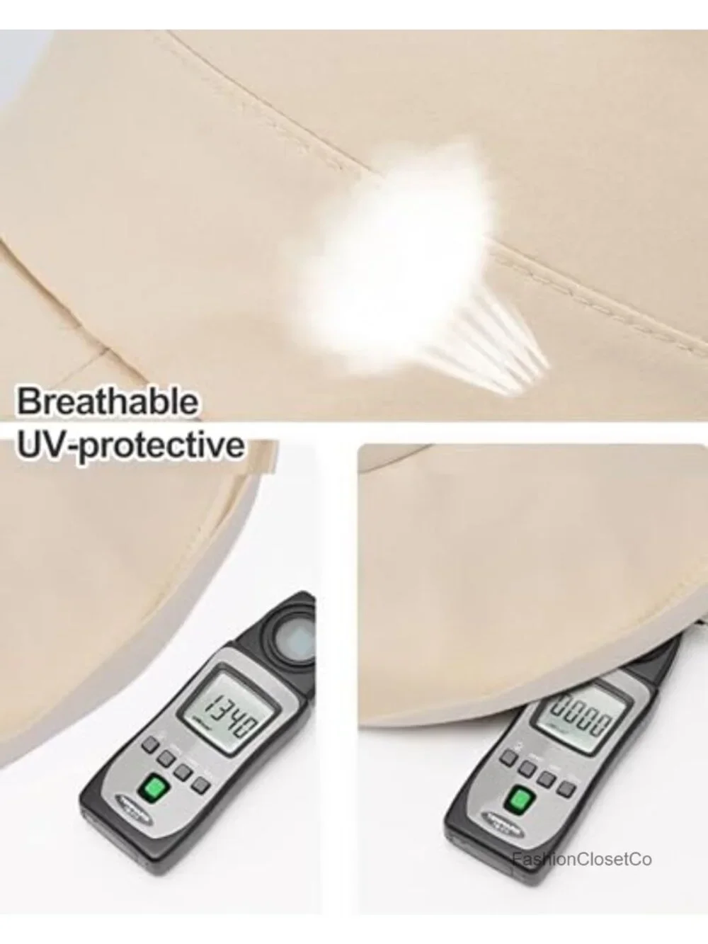 UV-Protection Wide-Brim Wired-Edge Packable Beach Sun Hat with Adjustable Chin